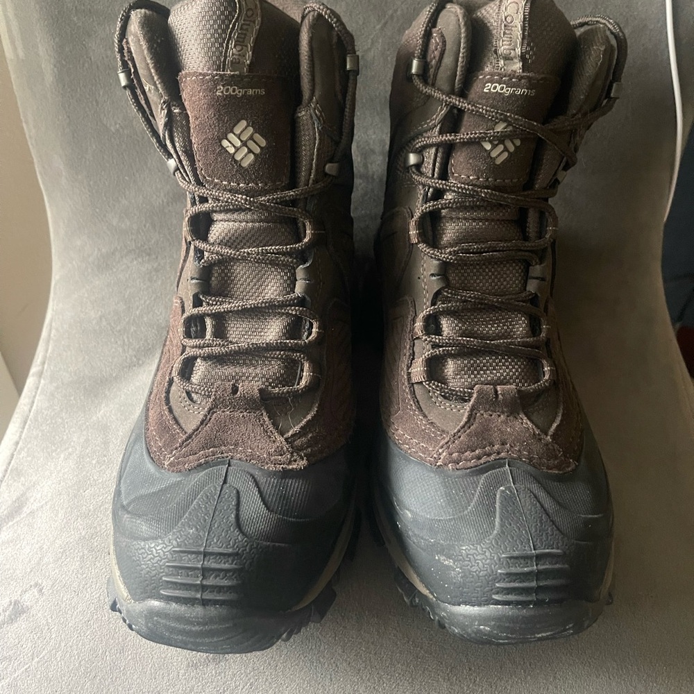 Columbia Men's Dark Brown and Black Snow Boots